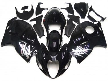 Schwarz Glänzend Mit Silbernen Aufklebern 1997-2007 Suzuki GSXR 1300 Motorrad Verkleidung