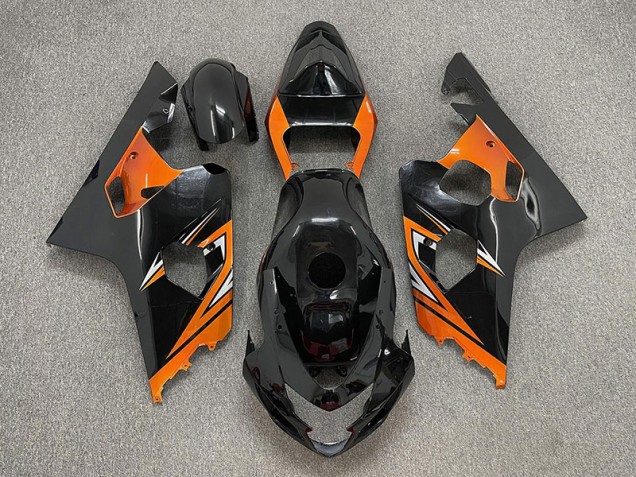 Schwarz Glänzend & Orange 2004-2005 Suzuki GSXR 600-750 Motorrad Verkleidung