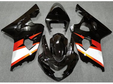Schwarz Glänzend & Orange 2004-2005 Suzuki GSXR 600-750 Motorrad Verkleidung