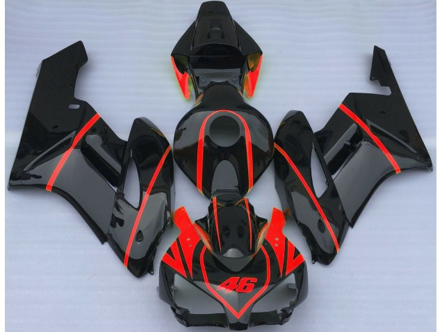 Schwarz Glänzend & Rot 2004-2005 Honda CBR1000RR Motorrad Verkleidung