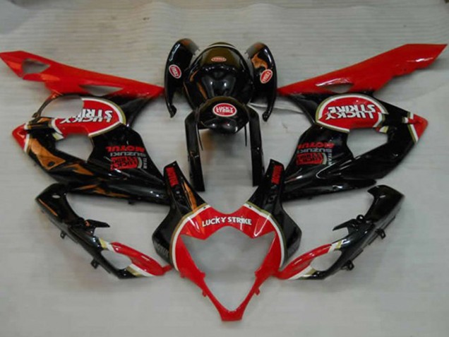 Schwarz Lucky Strike 2005-2006 Suzuki GSXR 1000 Motorrad Verkleidung