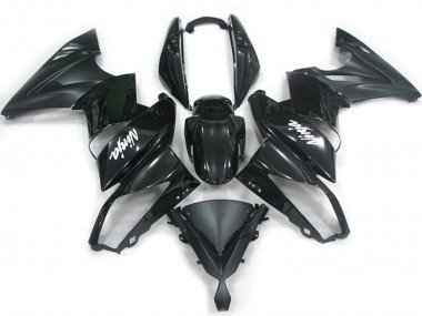 Schwarz Matt Glanz 2009-2011 Kawasaki Ninja 650R Motorrad Verkleidung