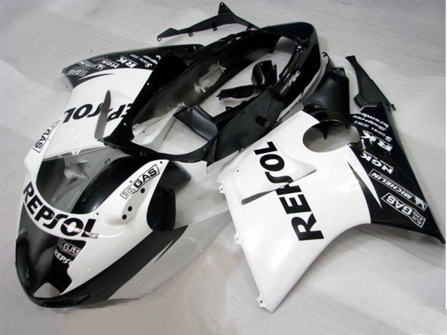 Schwarz Weiß Repsol 1996-2007 Honda CBR1100XX Motorrad Verkleidung Schwarz Weiß Repsol 1996-2007 Honda CBR1100XX Motorrad Verkleidung