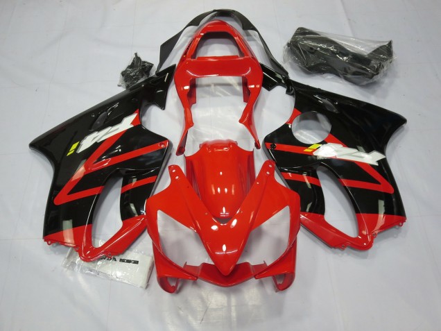 Schwarz Rot Weiß 2001-2003 Honda CBR600 F4i Motorrad Verkleidung