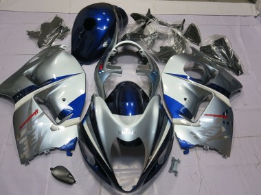 Silber & Blau 1997-2007 Suzuki GSXR 1300 Motorrad Verkleidung