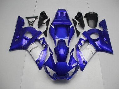 Silber Weiß & Blau 1998-2002 Yamaha R6 Motorrad Verkleidung