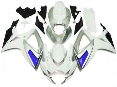 Silber Weiß & Blau Glänzend 2006-2007 Suzuki GSXR 600-750 Motorrad Verkleidung