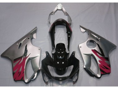 Silber Glänzend & Rot 1999-2000 Honda CBR600 F4 Motorrad Verkleidung