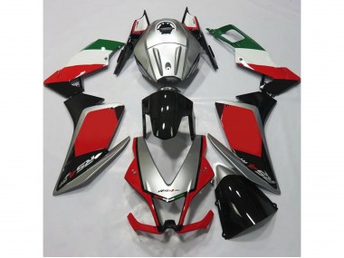 Silber & Rot 2012-2015 Aprilia RS4 125 Motorrad Verkleidung