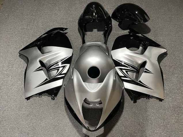 Silber & Schwarz 1997-2007 Suzuki GSXR 1300 Motorrad Verkleidung