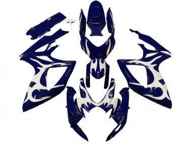 Tiefes Blau & Weiß Design 2006-2007 Suzuki GSXR 600-750 Motorrad Verkleidung