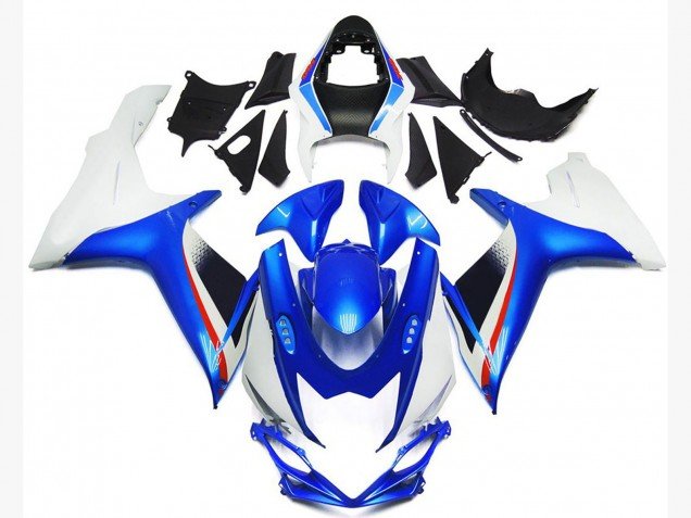 Tiefes Blau & Glänzender Weißstil 2011-2024 Suzuki GSXR 600-750 Motorrad Verkleidung Tiefes Blau & Glänzender Weißstil 2011-2024 Suzuki GSXR 600-750 Motorrad Verkleidung