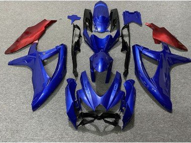 Tiefes Blau & Rot 2008-2010 Suzuki GSXR 600-750 Motorrad Verkleidung
