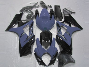 Tiefes Blau & Schwarz 2007-2008 Suzuki GSXR 1000 Motorrad Verkleidung