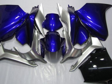 Tiefes Blau & Silber 2010-2013 Honda VFR1200 Motorrad Verkleidung