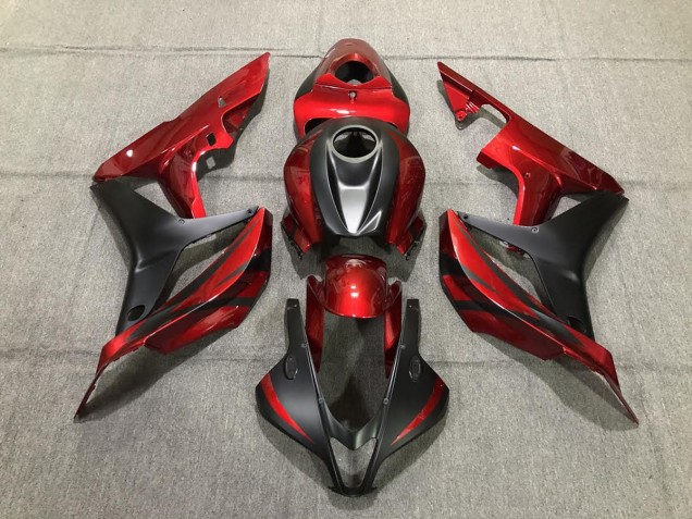 Tiefrot & Matt Schwarz 2007-2008 Honda CBR600RR Motorrad Verkleidung