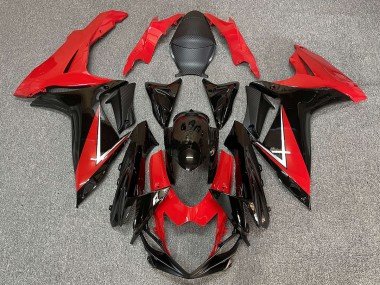 Tiefrot & Schwarzglanz 2011-2024 Suzuki GSXR 600-750 Motorrad Verkleidung