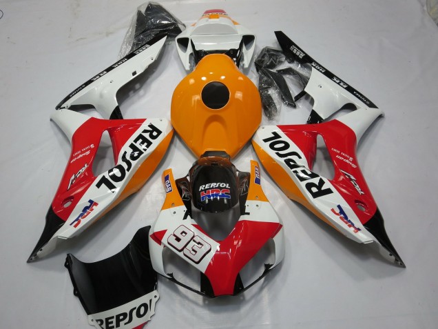 White Repsol 93 2006-2007 Honda CBR1000RR Motorrad Verkleidung