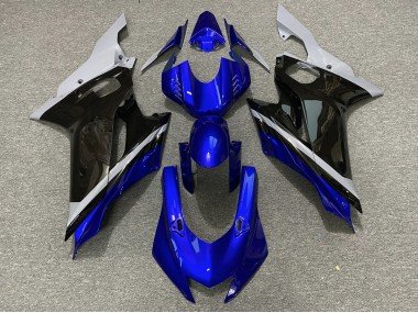 Zement Schwarz & Blau 2017-2021 Yamaha R6 Motorrad Verkleidung