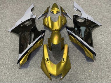 Zement Schwarz & Gold 2017-2021 Yamaha R6 Motorrad Verkleidung
