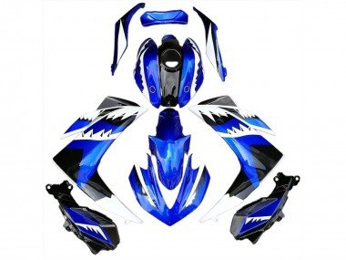 Weißer Blauer & Schwarzer Hai 2015-2018 Yamaha R3 Motorrad Verkleidung