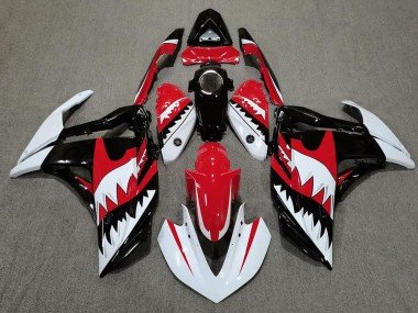 Weißer Hai & Rot 2015-2018 Yamaha R3 Motorrad Verkleidung